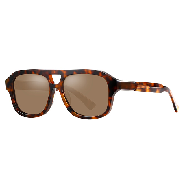 32102 Aviator Double Bridge Unissex Acetato Sunglasses