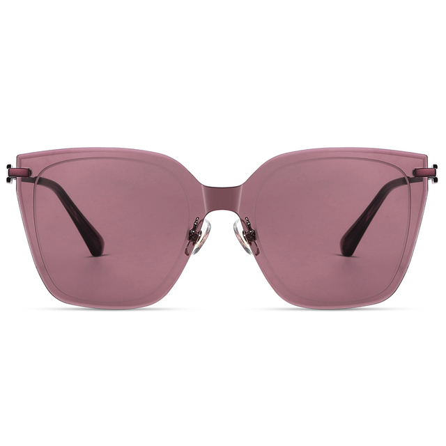 7311 moldura de borda sem borboleta possui lentes las laseradas lentes de sol de metal de metal Óculos de sol