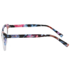 3145 Elegant Cateye Shape Frame com belo padrão floral impresso leitor de mulheres