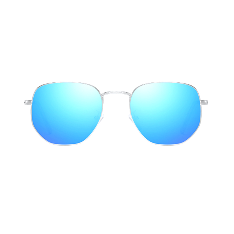 Formas quadradas de óculos de sol polarizados de metal unissex #81694