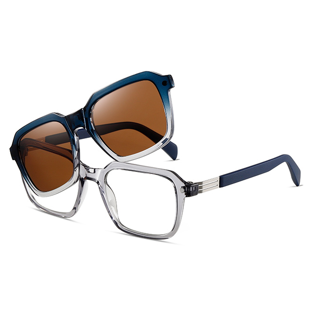 33106 Clipe magnético de estrutura geométrica por atacado sobre óculos de sol