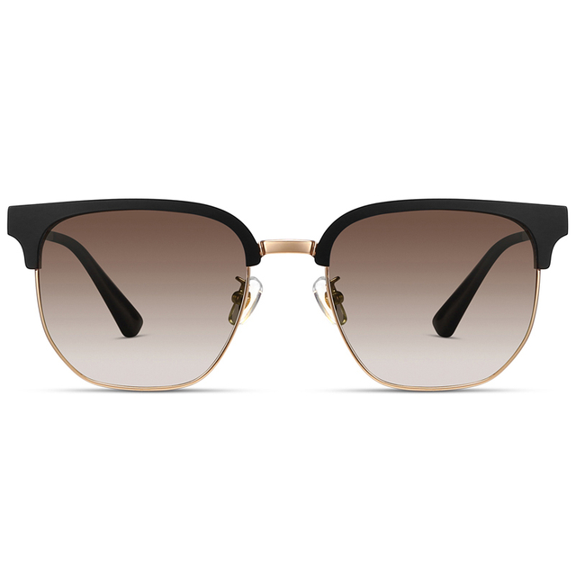 7328 Orla completa em forma de redonda apresenta sobrancelha de óculos de sol de aço inoxidável escovado