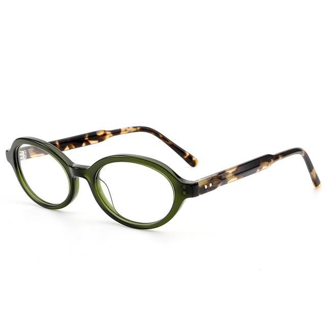 2171 pequenos quadros ópticos de acetato de estilo retro oval de forma oval