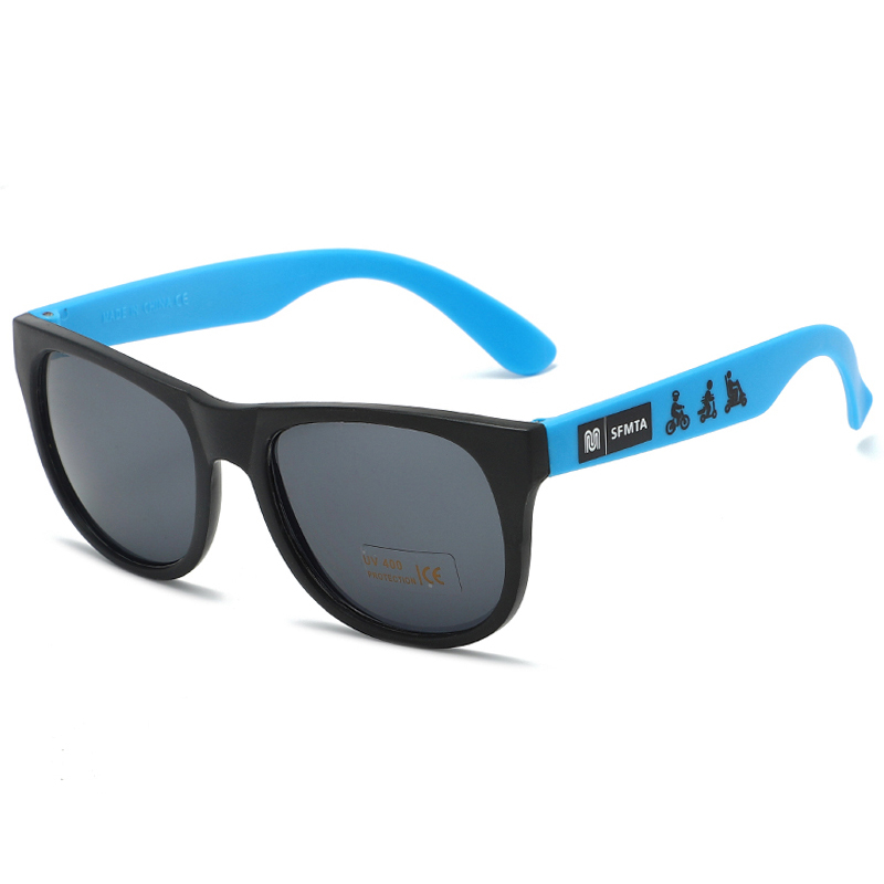 88165 Black Frame Blue Tempples Com o logotipo personalizado Impressão de vendas de óculos de sol promocionais para publicidade