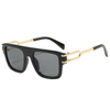 86522 Frame de forma quadrada com ponte de nariz horizontal Open Tone Gold Tone Metal Metal Sunglasses