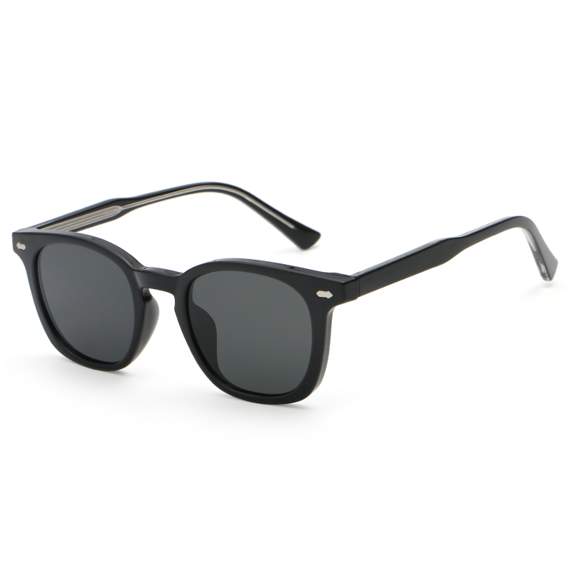 6243 RIM Full Wayfarer Style com rebites de prata de metal UV400 Óculos de sol unissex