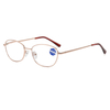 3029 Oval Cateye Metal Frame Blue Violet Light Filtro de leitura de óculos de leitura