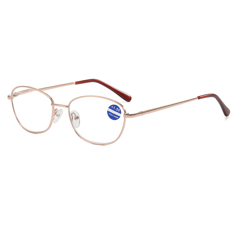 3029 Oval Cateye Metal Frame Blue Violet Light Filtro de leitura de óculos de leitura