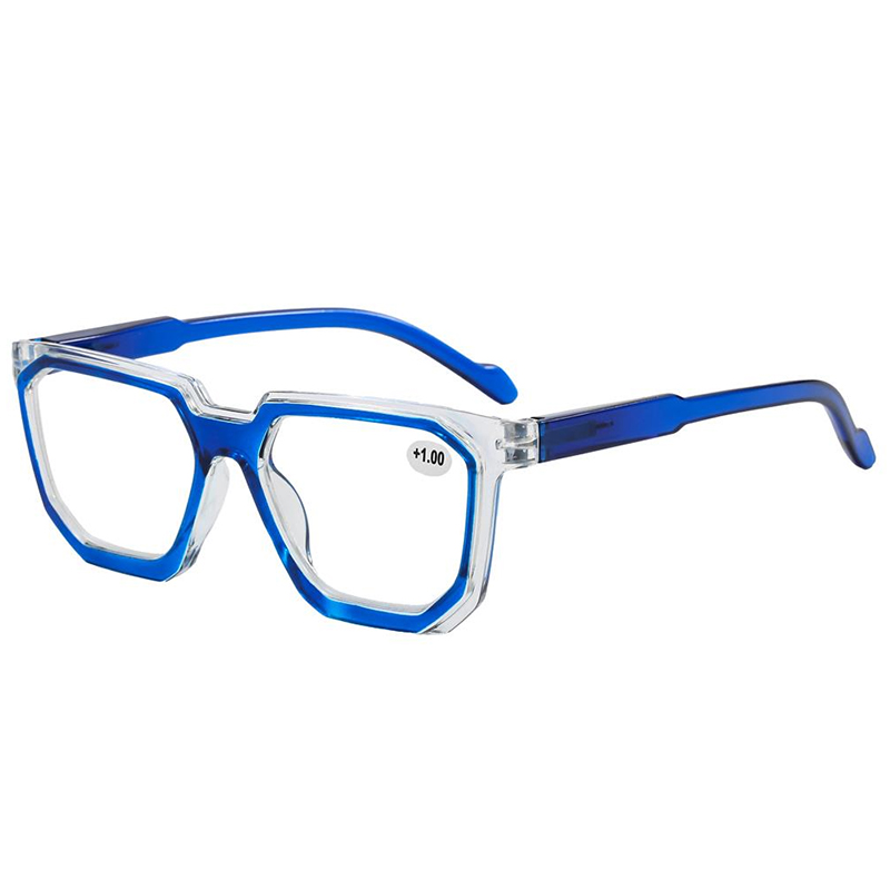 3144 Frame quadrado geométrico Hypeopia Power Lens Reader plástico