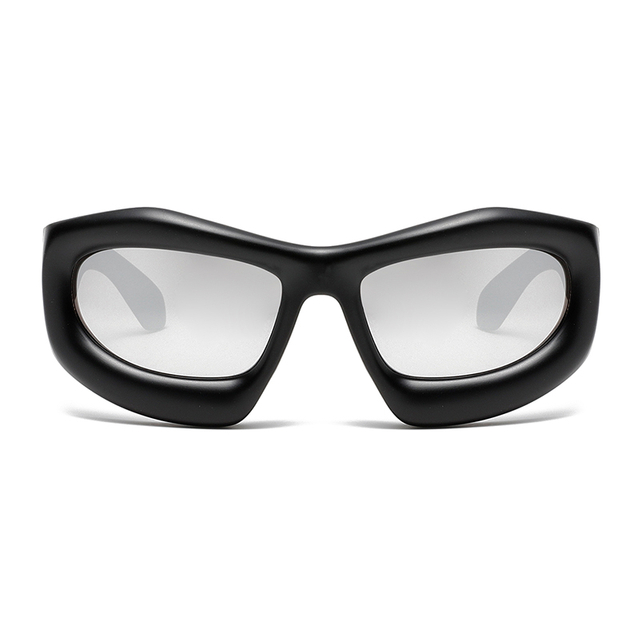 3456 BigGie Oval Frame Linhas irregulares Lens polarizados Os óculos de sol embrulhados