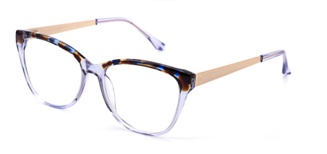 Acetato de injeção+molduras ópticas de mulheres de metal #8003