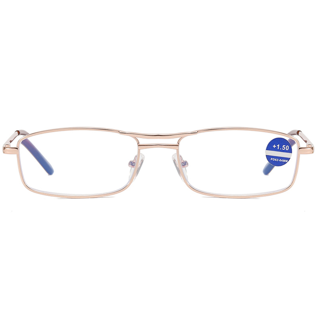 3028 Retângulo Lightweight Metal Frame Douse Dariz Bridge Blue Light Readings Reading